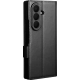 Coque Samsung Galaxy Z Fold8 Ultra - Flip Qialino Full grain Wallet cuir véritable mat avec fermeture magnétique - Noir