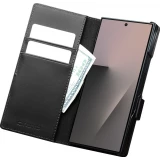 Coque Samsung Galaxy Z Fold8 Ultra - Flip Qialino Full grain Wallet cuir véritable mat avec fermeture magnétique - Noir