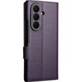 Coque Samsung Galaxy Z Fold8 Ultra - Flip Qialino Full grain Wallet cuir véritable mat avec fermeture magnétique - Violet