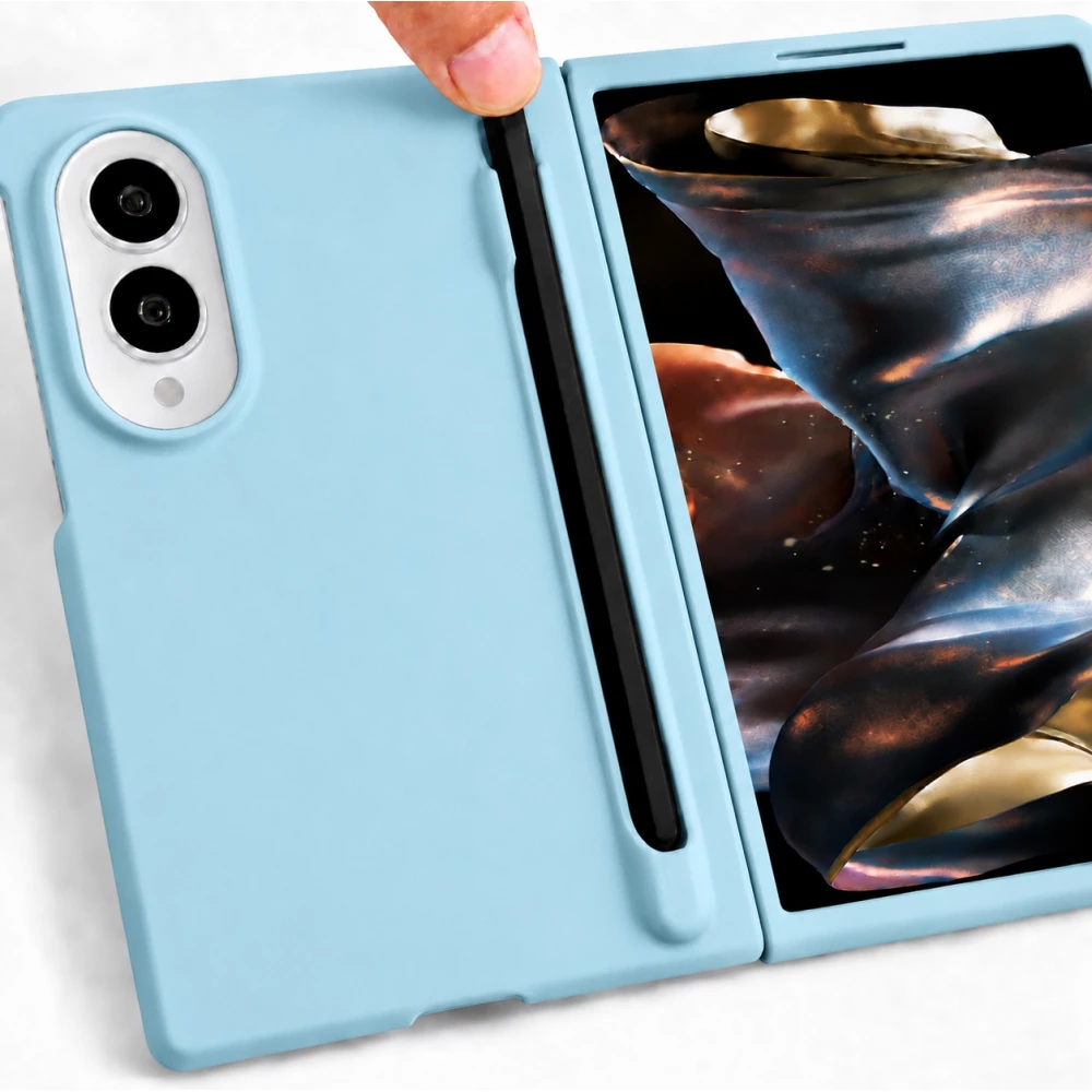 Coque Samsung Galaxy Z Fold8 - Fold Pen protection rigide avec stylet tactile int&eacute;gr&eacute; - Bleu