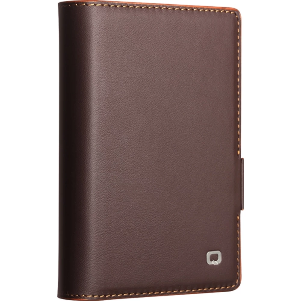 Galaxy Z Fold8 Wide Case H&uuml;lle - Flip Qialino Full Grain Wallet Echtleder matt mit Magnetverschluss - Braun