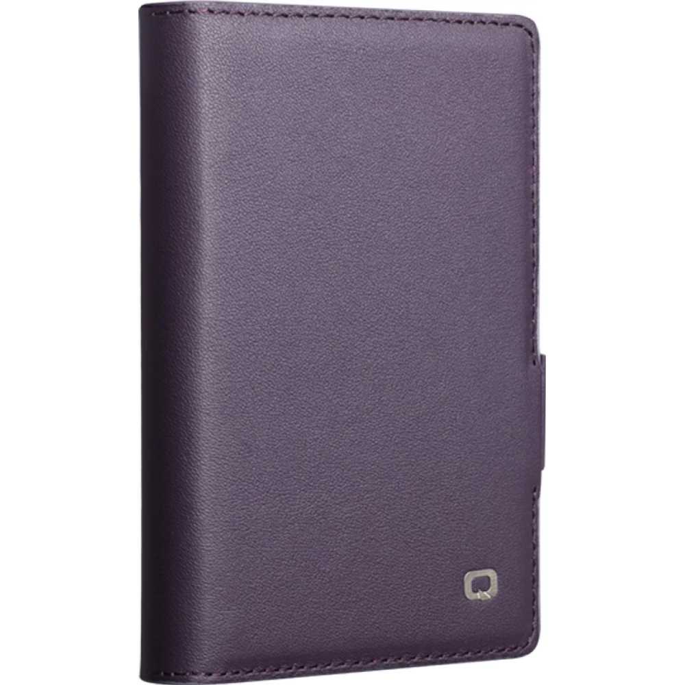 Coque Samsung Galaxy Z Fold8 Wide - Flip Qialino Full grain Wallet cuir v&eacute;ritable mat avec fermeture magn&eacute;tique - Violet