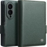 Coque Samsung Galaxy Z Fold8 Wide - Flip Qialino Full grain Wallet cuir v&eacute;ritable mat avec fermeture magn&eacute;tique - Violet