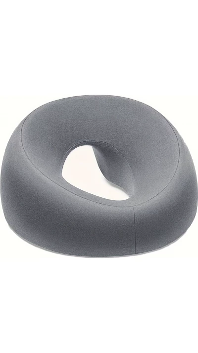 Coussin de massage facial en U pour massaget et relaxation tête cervicale - Gris
