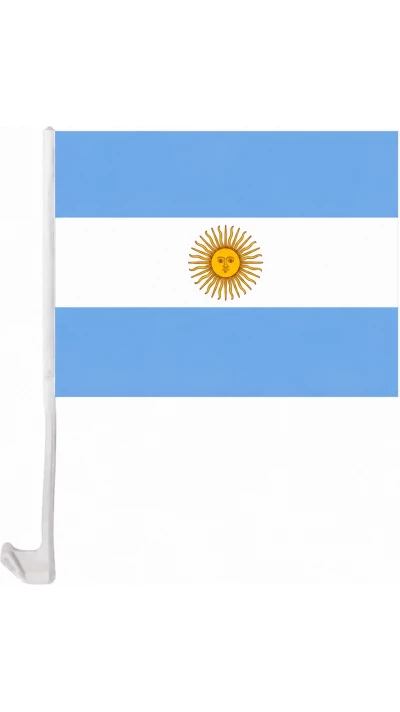 Drapeau Argentine avec clip pour vitre de voiture accessoire supporter