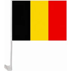Drapeau Belgique avec clip pour vitre de voiture accessoire supporter