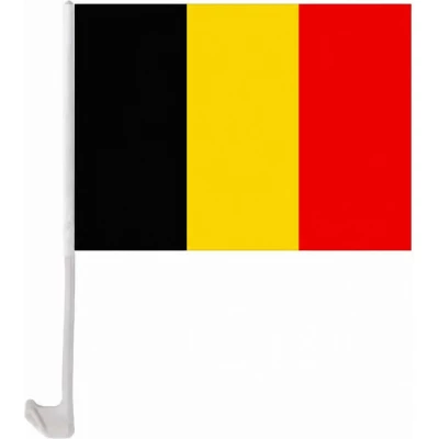 Drapeau Belgique avec clip pour vitre de voiture accessoire supporter