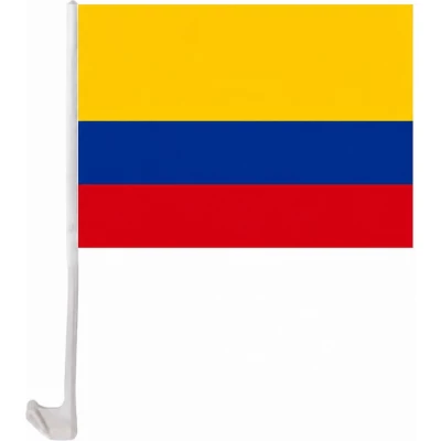 Drapeau Colombie avec clip pour vitre de voiture accessoire supporter