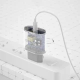 Dudao A14C chargeur mural USB-C PD 20W avec c&acirc;ble (1m USB-C) - Blanc