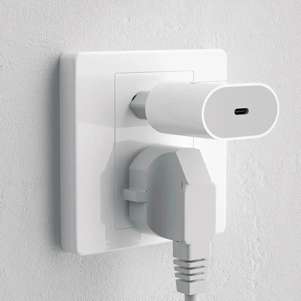 Dudao A14C chargeur mural USB-C PD 20W avec c&acirc;ble (1m USB-C) - Blanc