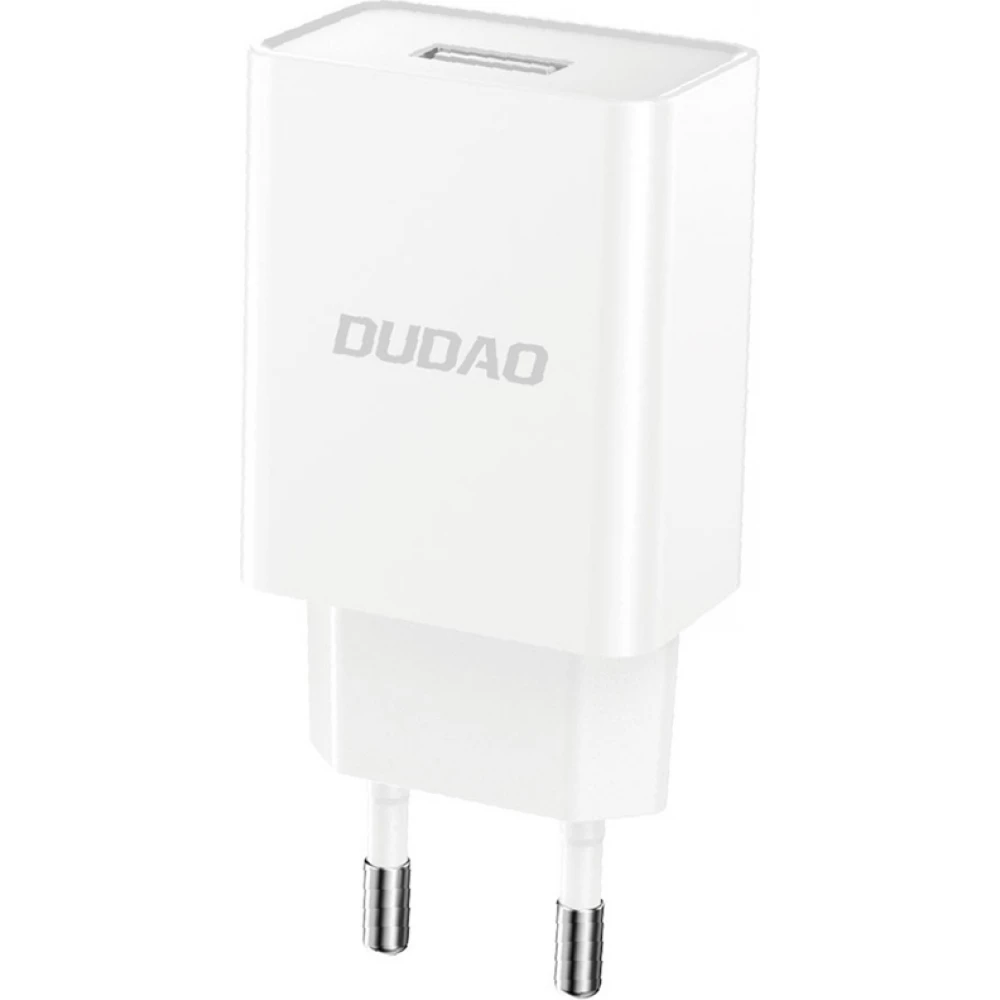 Dudao A4EUL chargeur mural USB-A 2.1A avec c&acirc;ble Lightning pour iPhone et appareils compatibles - Blanc
