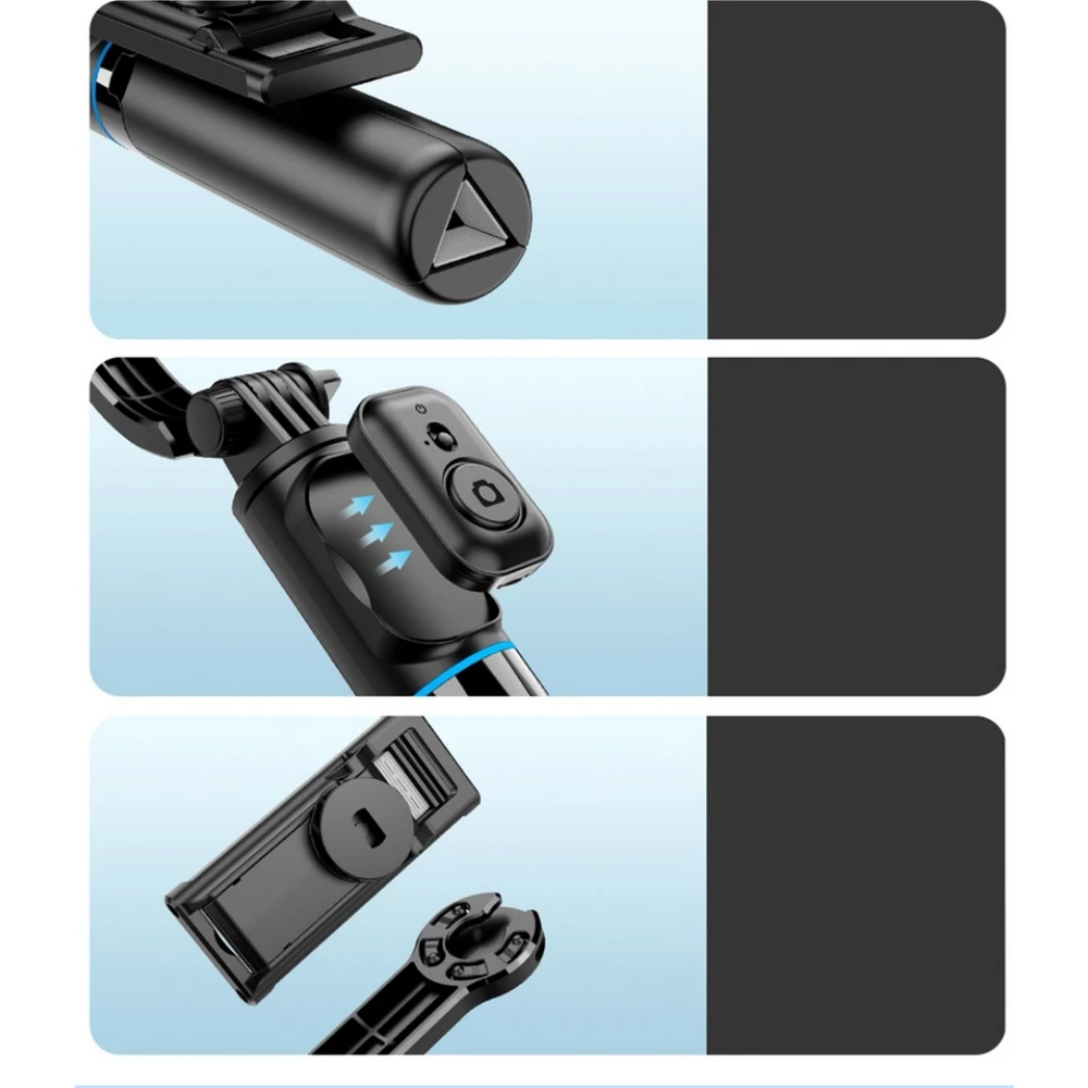 Dudao F18S 4-in-1 Selfie-Stick Stativ faltbar mit Fernbedienung - Schwarz