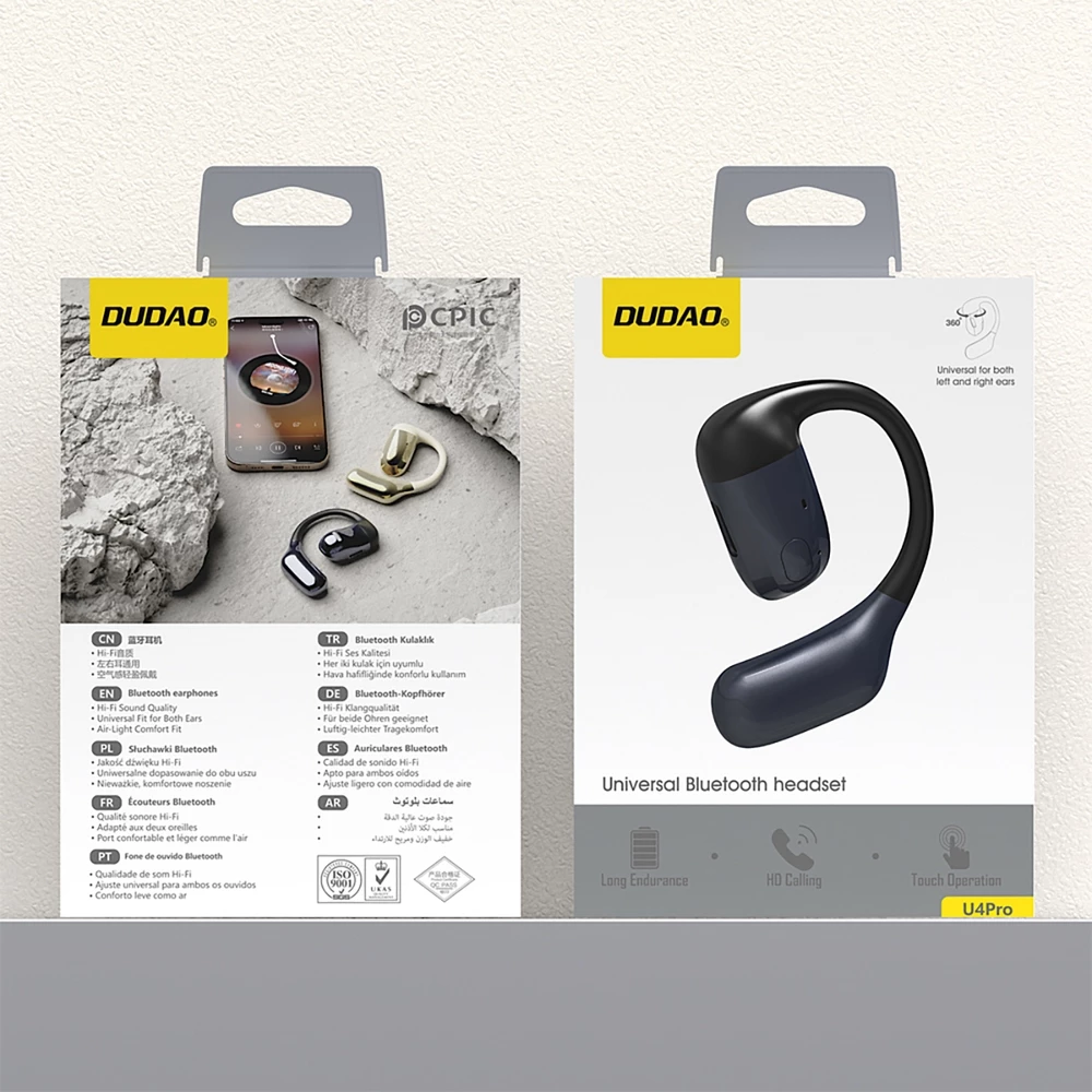 Dudao U4Pro Bluetooth Over-Ear Kopfhörer für beide Ohren - Schwarz