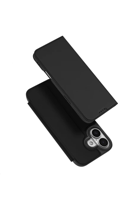 iPhone 17 Case H&uuml;lle - Dux Ducis Skin Pro - Flexibles PU & TPU Kunstleder Etui mit Klappe und Kartenf&auml;chern - Schwarz