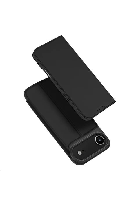 iPhone Air Case H&uuml;lle - Dux Ducis Skin Pro - Flexibles PU und TPU Kunstleder mit Kartenfach und Klappe - Schwarz
