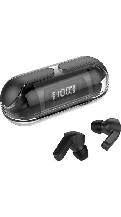 Bluetooth Kopfh&ouml;rer F80 Q26 Pro TWS mit LED-Display lange Akkulaufzeit f&uuml;r Sport und Gaming - Schwarz