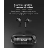 &Eacute;couteurs Bluetooth F80 Q26 Pro TWS avec &eacute;cran LED autonomie longue pour sport et jeu - Noir