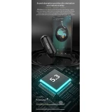 &Eacute;couteurs Bluetooth F80 Q26 Pro TWS avec &eacute;cran LED autonomie longue pour sport et jeu - Noir