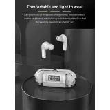 &Eacute;couteurs Bluetooth F80 Q26 Pro TWS avec &eacute;cran LED autonomie longue pour sport et jeu - Noir