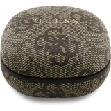 Bluetooth Kopfh&ouml;rer Guess PU 4G Script Logo ENC TWS mit Sprachassistent und 16h Akkulaufzeit - Braun