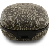 Bluetooth Kopfh&ouml;rer Guess PU 4G Script Logo ENC TWS mit Sprachassistent und 16h Akkulaufzeit - Braun