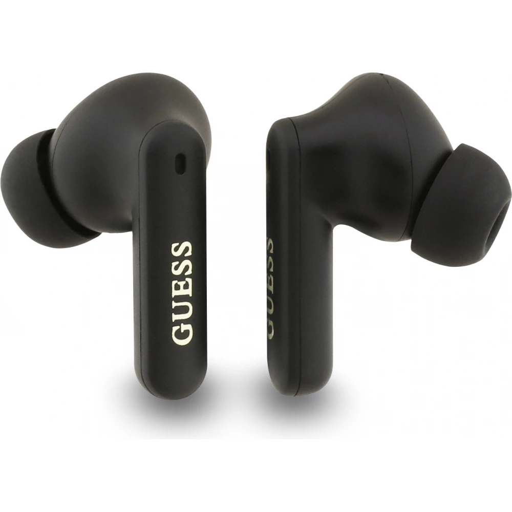 &Eacute;couteurs Bluetooth Guess PU 4G Script Logo ENC TWS assistant vocal et autonomie 16h - Noir