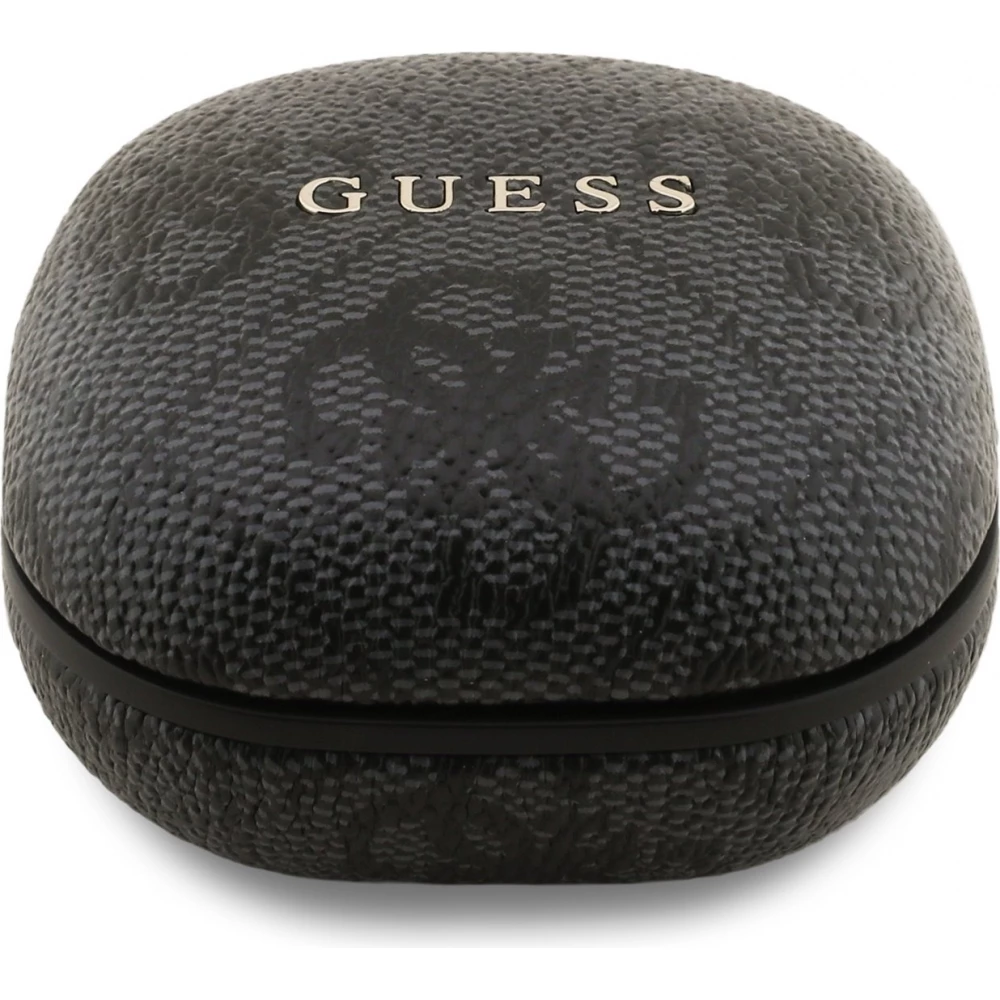 &Eacute;couteurs Bluetooth Guess PU 4G Script Logo ENC TWS assistant vocal et autonomie 16h - Noir