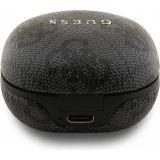 &Eacute;couteurs Bluetooth Guess PU 4G Script Logo ENC TWS assistant vocal et autonomie 16h - Noir