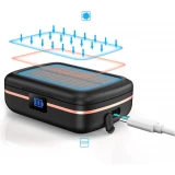 &Eacute;couteurs Bluetooth TWS &eacute;tanches avec panneau solaire et batterie externe 2500mAh BH-T05 - Noir