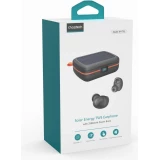 &Eacute;couteurs Bluetooth TWS &eacute;tanches avec panneau solaire et batterie externe 2500mAh BH-T05 - Noir