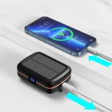 &Eacute;couteurs Bluetooth TWS &eacute;tanches avec panneau solaire et batterie externe 2500mAh BH-T05 - Noir