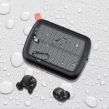 &Eacute;couteurs Bluetooth TWS &eacute;tanches avec panneau solaire et batterie externe 2500mAh BH-T05 - Noir