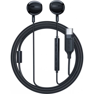 &Eacute;couteurs intra-auriculaires Acefast L2 avec connecteur USB-C microphone et t&eacute;l&eacute;commande 1.2 m - Noir
