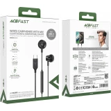 &Eacute;couteurs intra-auriculaires Acefast L2 avec connecteur USB-C microphone et t&eacute;l&eacute;commande 1.2 m - Noir