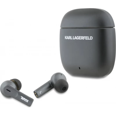 &Eacute;couteurs sans fil Karl Lagerfeld ANC/ENC TWS - Bluetooth, r&eacute;duction de bruit, charge rapide et autonomie 24h - Noir