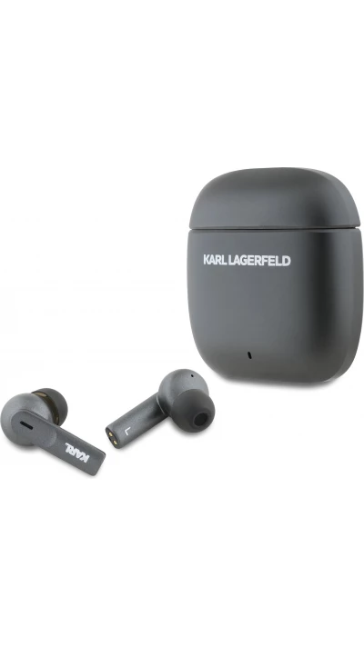 Kabellose Kopfh&ouml;rer Karl Lagerfeld ANC/ENC TWS - Bluetooth, Ger&auml;uschreduzierung, Schnellladung, 24h Akkulaufzeit - Schwarz