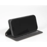 Etui cuir iPhone Air - Flip Wallet vintage avec fermeture aimantée et compartiment cartes - Noir