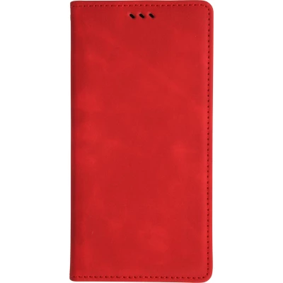 Leder Tasche Case iPhone Air - Flip Wallet vintage mit Magnetverschluss und Kartenhalter - Rot