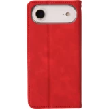 Leder Tasche Case iPhone Air - Flip Wallet vintage mit Magnetverschluss und Kartenhalter - Rot