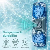 Fauteuil gonflable piscine adulte avec dossier et accoudoirs hamac flottant pliable chaise longue pour pool party - Rouge