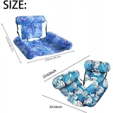 Fauteuil gonflable piscine adulte avec dossier et accoudoirs hamac flottant pliable chaise longue pour pool party - Rouge