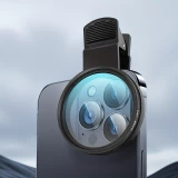 Professioneller Polarisationsfilter f&uuml;r Smartphone (iPhone, Samsung) mit drehbarem Clip, HD-Farbenwiederherstellung - Schwarz