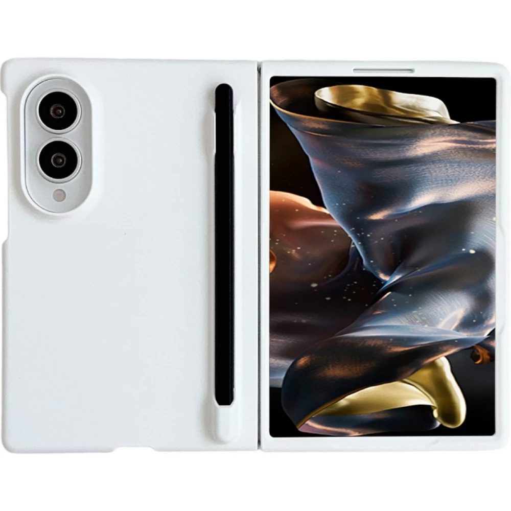 Coque Samsung Galaxy Z Fold8 - Fold Pen protection rigide avec stylet tactile int&eacute;gr&eacute; - Blanc
