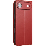 iPhone Air Case Hülle - Qialino Flip Matt Wallet Echtleder - Rot