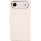 Fourre iPhone Air - Premium Flip cuir lisse porte-cartes - Blanc