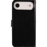 Fourre iPhone Air - Premium Flip cuir lisse porte-cartes - Noir