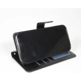Fourre iPhone Air - Premium Flip cuir lisse porte-cartes - Noir