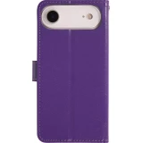 Fourre iPhone Air - Premium Flip cuir lisse porte-cartes - Violet