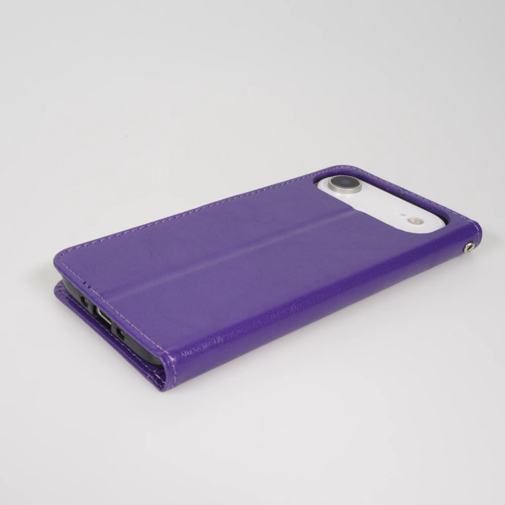 Fourre iPhone Air - Premium Flip cuir lisse porte-cartes - Violet