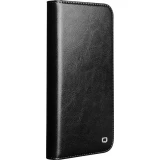 Fourre iPhone 17 - Flip Qialino Classic Wallet cuir véritable - Noir
